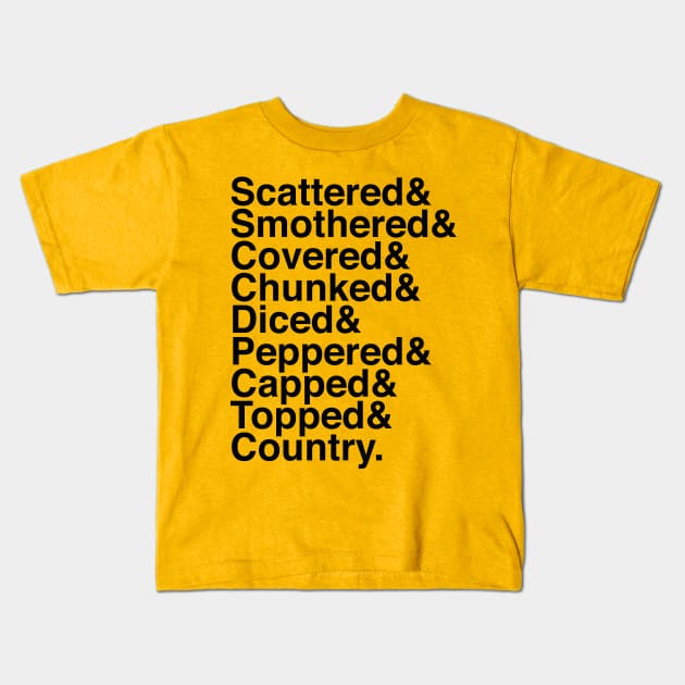 Helvetica Browns Kids T-Shirt by BlimpCo